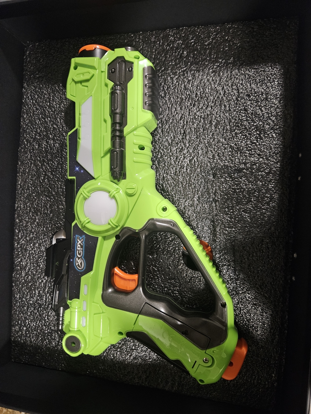 Bright Green Kids Foam Blaster with Orange Accents - GPX